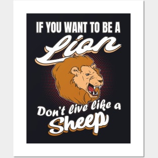 Lion Strength Motivation Posters and Art